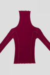 BASERANGE turtleneck sweater TTOT-RI-AU23 burnt red